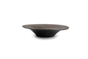 Deep Plate 26xH5,5cm Striped Silver Brass