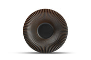 Deep Plate 26xH5,5cm Striped Silver Brass