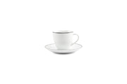 Saucer 14,5cm Black Rim Basic White
