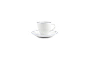 Saucer 14,5cm Blue Rim Basic White