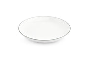 Bowl 27xH4cm Coupe Green Rim Basic White