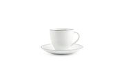 Saucer 14,5cm Green Rim Basic White