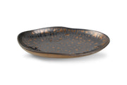 Deep Plate 35x23xH5cm Gold Flaked Nobile