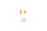 Rock Support for 2 Skewers, White Marble - Unit of 1