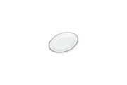 Serving dish 24,5x17,5xH2cm black rim Bistro