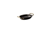 Black Vintage Steel Oval Dish 16.5 x 12.5cm - Pack of 6