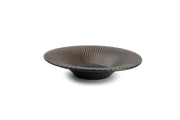 Deep Plate 26xH5,5cm Striped Silver Brass