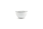 Bowl 14xH8cm Black Rim Basic White