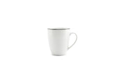 Mug 38cl Black Rim Basic White