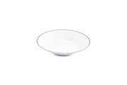 Deep Plate 23xH4cm Blue Rim Basic White