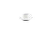 Mocha Saucer 12,5cm Blue Rim Basic White