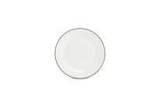 Plate 20cm Green Rim Basic White