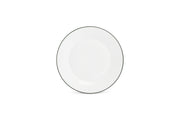 Plate 24cm Green Rim Basic White