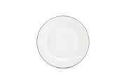 Plate 27cm Green Rim Basic White