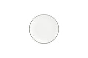Plate 20,5cm Coupe Green Rim Basic White