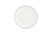Plate 26,5cm Coupe Green Rim Basic White