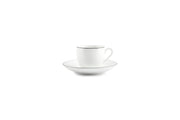 Mocha Saucer 12,5cm Green Rim Basic White