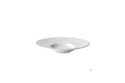 Anton Black Mira Wide Rim White Pasta Plate 11inch / 28cm - Pack of 6