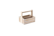 Medium White Wooden Table Caddy - Single of 1