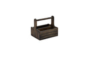 Medium Black Wooden Table Caddy - Single of 1