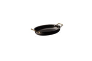 Black Vintage Steel Oval Dish 24.5 x 17.5cm - Pack of 6