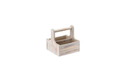 Small White Wooden Table Caddy - Single of 1