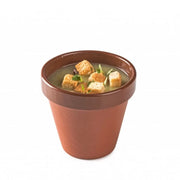 Flower Pot Porcelain Plate - Pack of 12